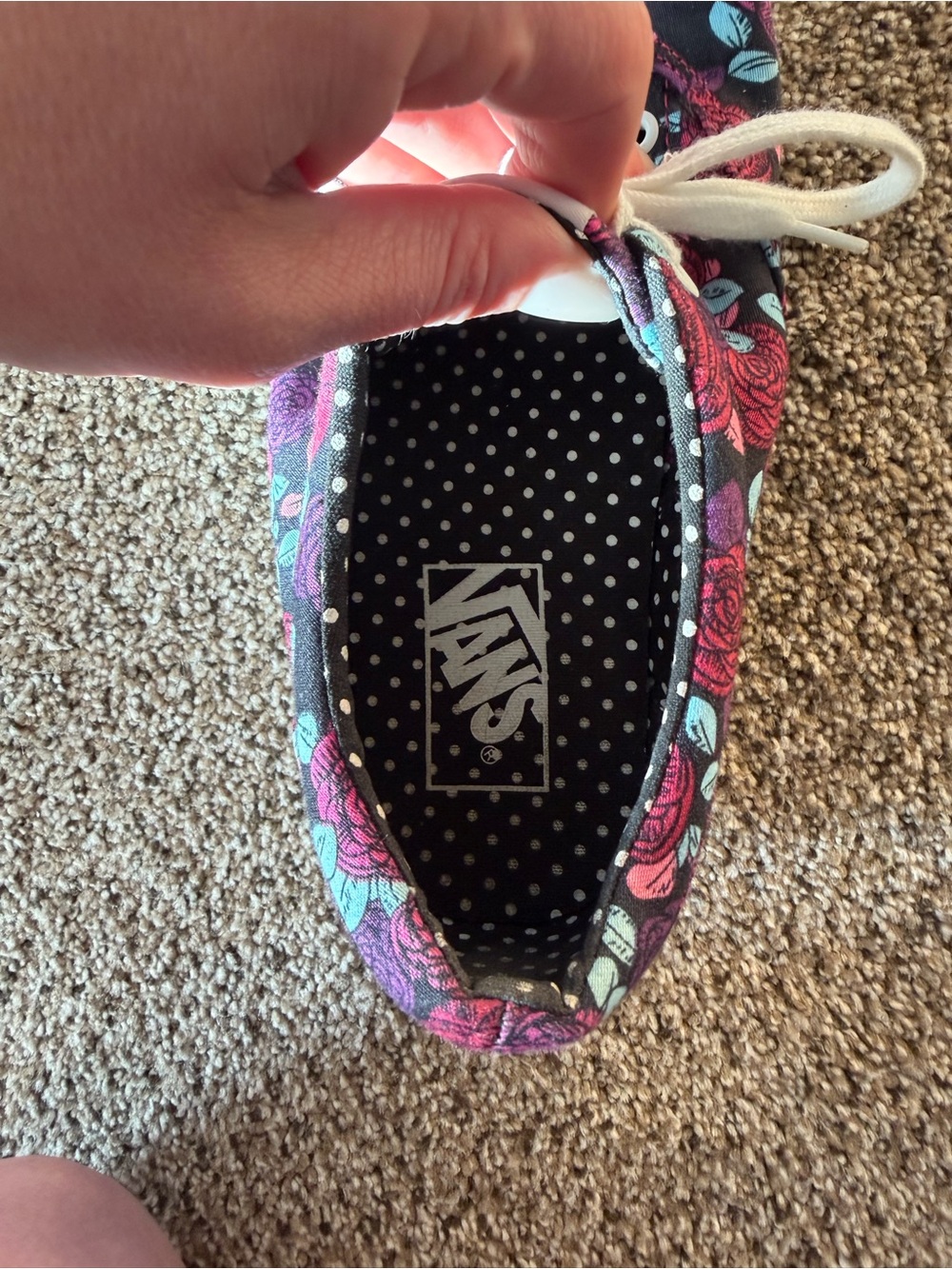 Vans Womens Floral Canvas Sneakers - Purple & Teal - Picture 6 of 9